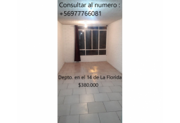 $380.000 Depto. 3d, 2° piso cerca metro Bellavista de La Florida