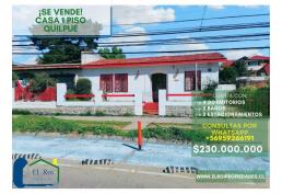 SE VENDE CASA DE 1 PISO MATERIAL SOLIDO EN QUILPUÉ