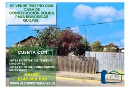 TERRENO PLANO CON CASA DE CONTRUCCION SOLIDA PARA REMODELAR