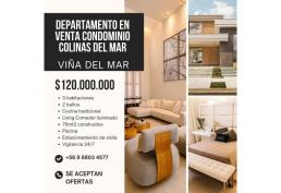 Vendo Depto 3d-2b-70mt2 Condominio Colinas del Mar 1 cerca de Jumbo y Sto Tomas Viña del Mar