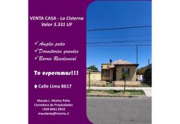 Venta casa en La Cisterna Amplio terreno.Villa Augusto Biaut.