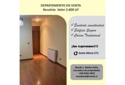 Departamento en Venta Avda. Santa María #571