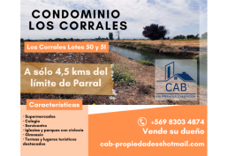 Parcela de 5000m2 con Luz y Agua en Condominio Los Corrales, Parral
